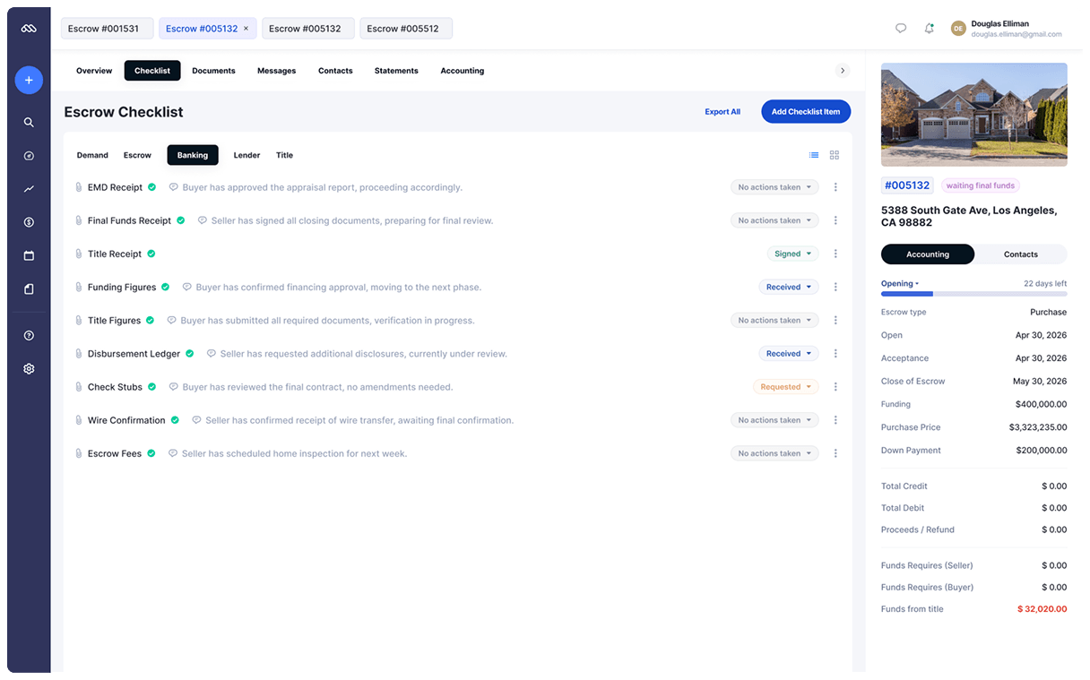 Transaction & Closing Management Solution
